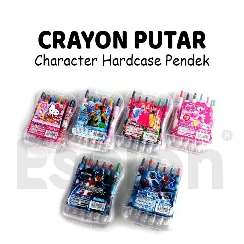 

KRAYON PUTAR LEPAK MOTIF KARTUN 12 WARNA