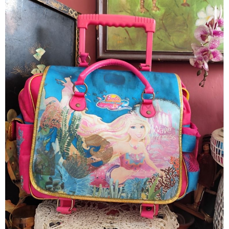 Tas Troli Anak Original Barbie Preloved  kuat dan kokoh Ukuran  40cmX40 cm MINUS noda