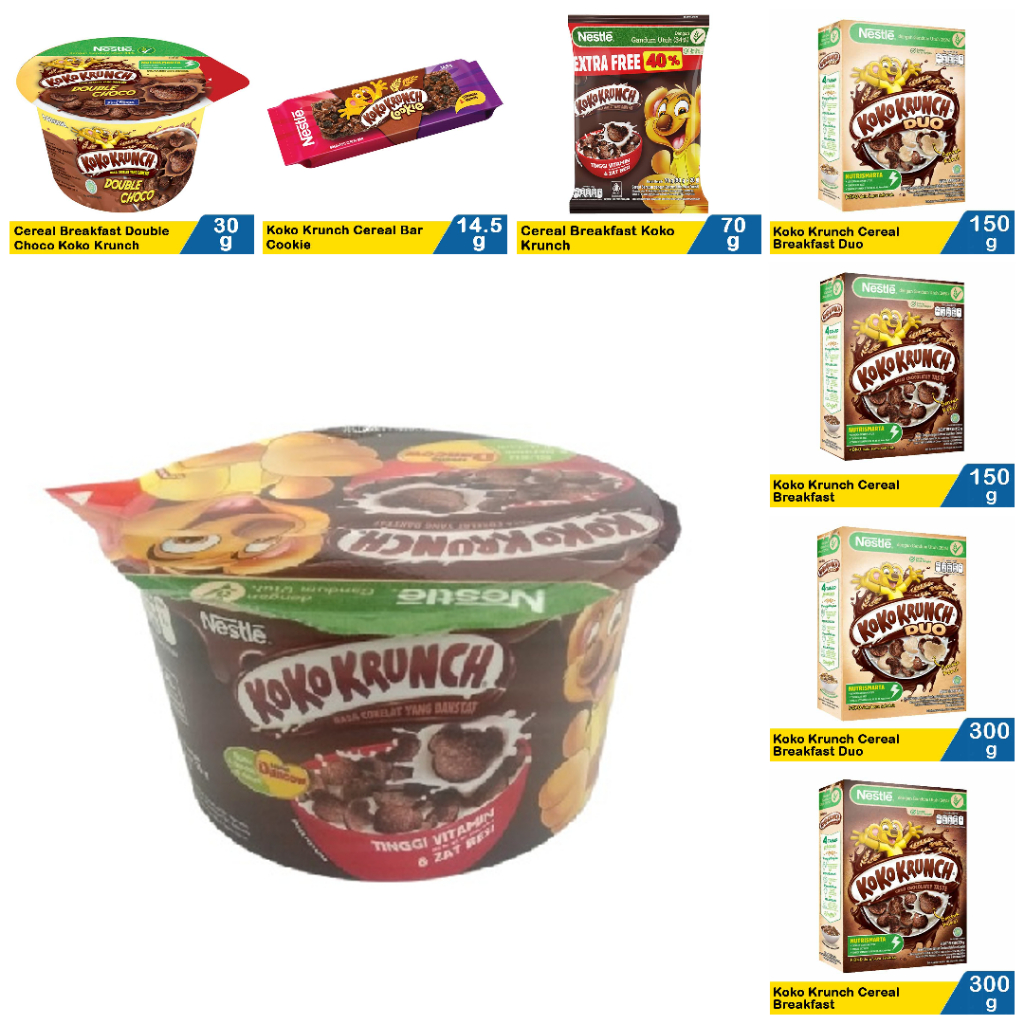 

Koko Krunch Sereal Makanan Sarapan Pagi Anak Cereal Bar Cookie Chocolate Cokelat Vanilla Vanila Duo