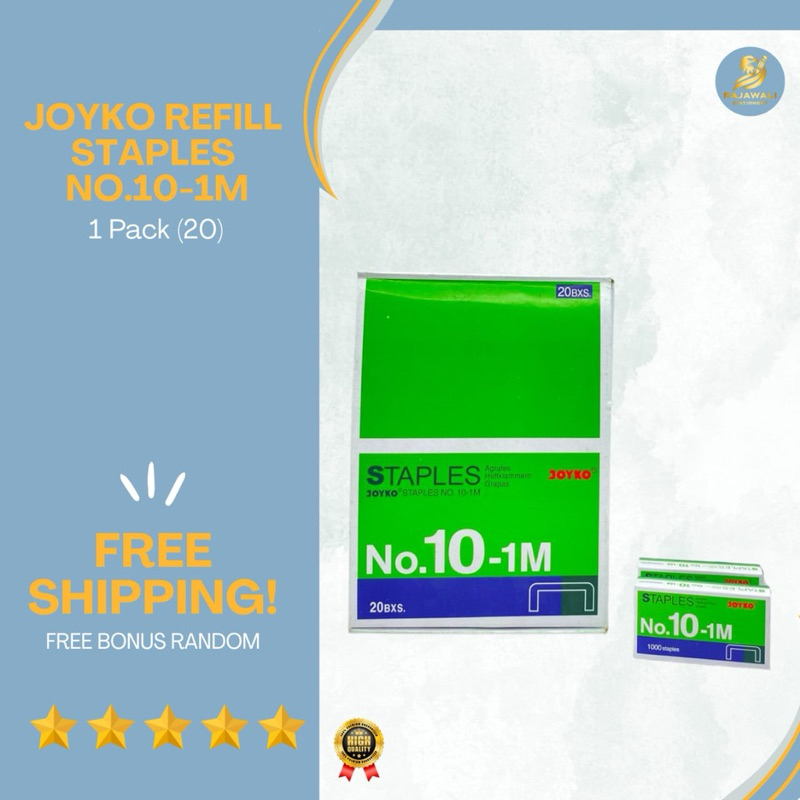

Joyko Refill Staples No.10-1M / 1 Pack (20box) Harga Terjangkau | Free Bonus Random!!