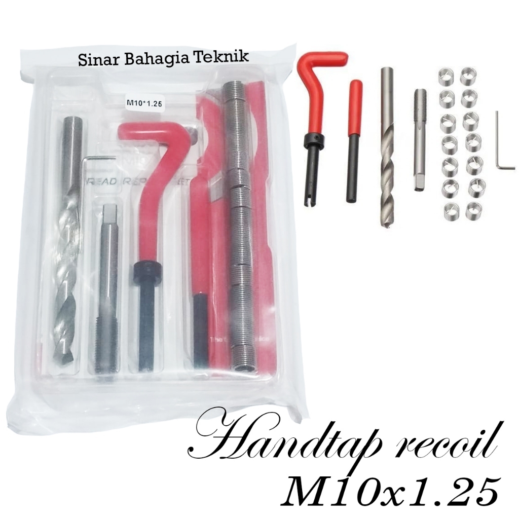 [20PCS] TAP RECOIL SET M10X1.25 / HANDTAP COIL M10 X 1.25 / THREAD REPAIR 10X1.25 / M 10