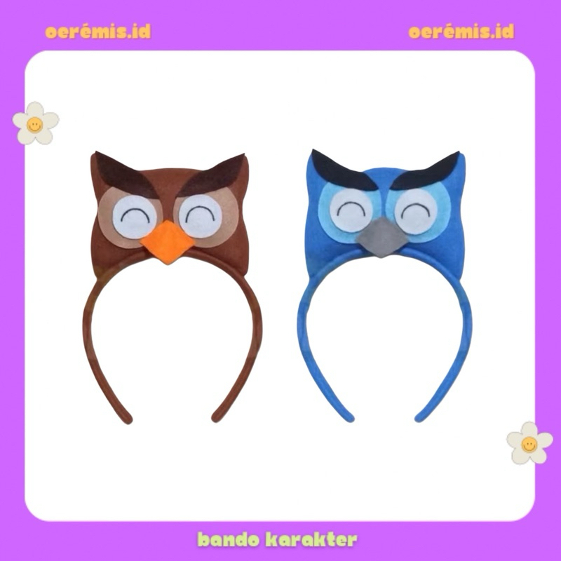 BANDO KARAKTER BURUNG HANTU / BANDO COSPLAY BURUNG HANTU / BANDO BURUNG HANTU / OWL HEADBAND