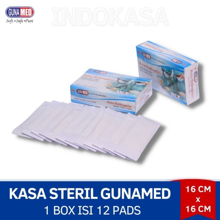 Kasa hidrofil Gunamed 1 pack isi 12 box/Kasa potong