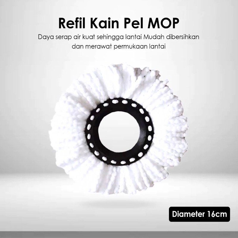 Kain Pel Refill Mop Spin Kain Pel Lantai Kain Pel Otomatis Mop Refill Microfiber
