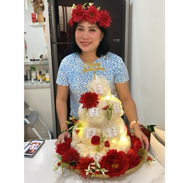 

Tower Bakpao ulang tahun Bakpau Kue Ultah Flower Crown