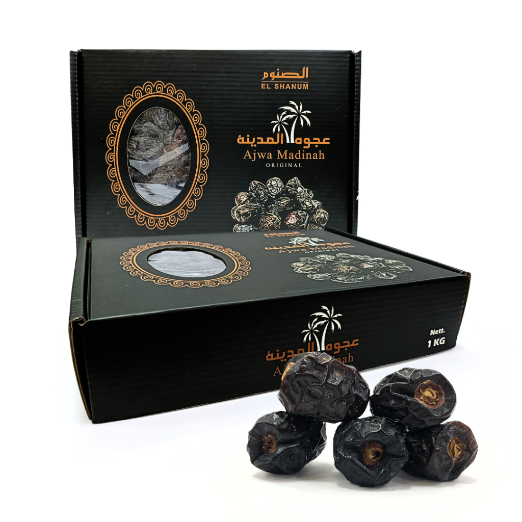 

AJWA ORGANIK 1KG BOX HITAM | KURMA AJWA ORGANIC | Kurma Ajwa Aliyah Elshanum Original / Azwa Ajwah Kurma Nabi 100% Asli Madinah Premium Exclusiv | KURMA NABI ASLI