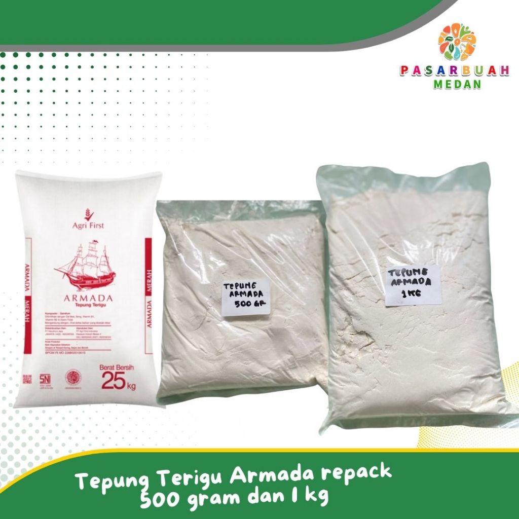 Armada Merah Tepung Terigu Tepung Roti 500 gr 1 kg - Pasar Buah Medan
