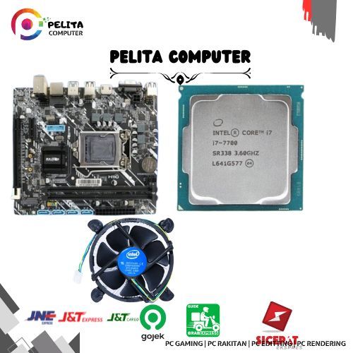 Paket Mobo Intel 1151 H110 Core i7 7700 + Fan Free Mobo H110 paket proscor I7 6700