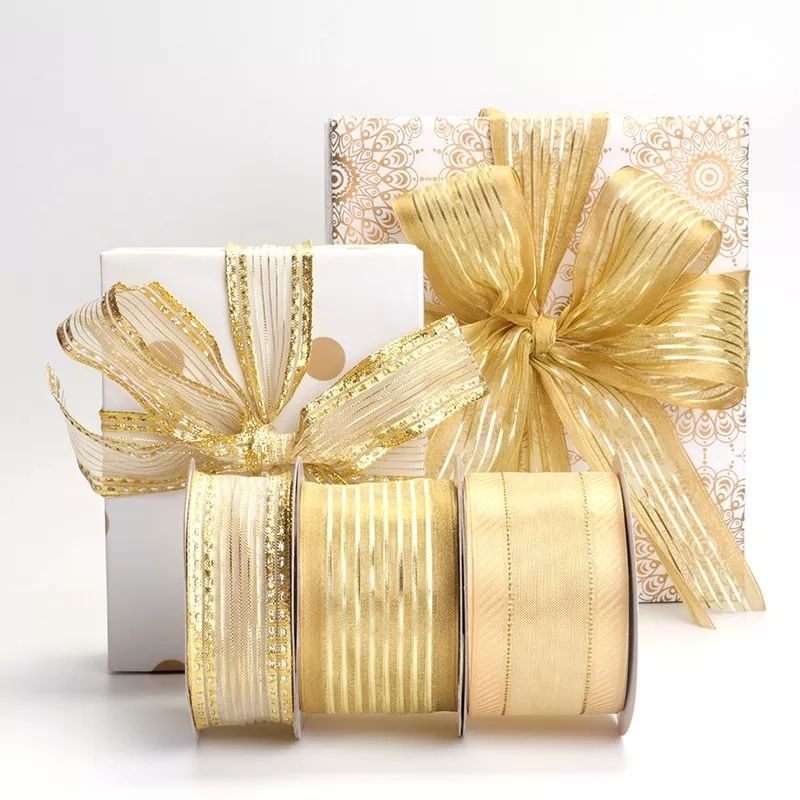 

1 Meter(PT28-PT32)Pita Emas/Gold Bervariasi 4cm dan 6.5cm