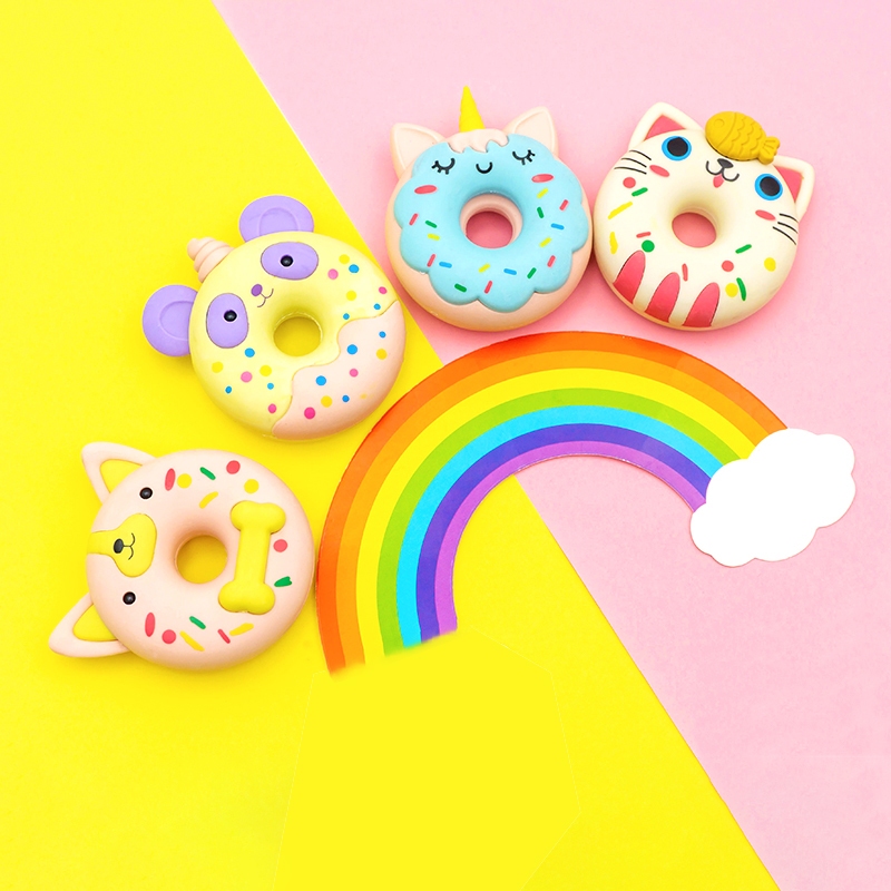 

8421 Penghapus karakter Donut unicorn ukuran besar sensory play anak