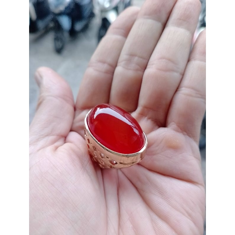 Batu cincin Miranda merah natural