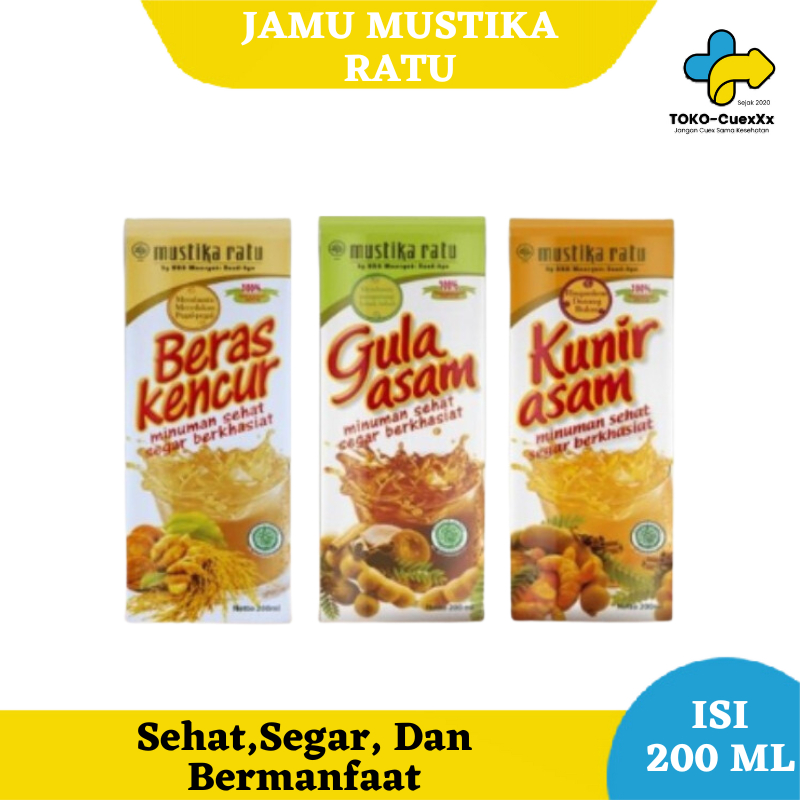 

Mustika Ratu Gula asam Beras kencur Kunir Asam 200 ml