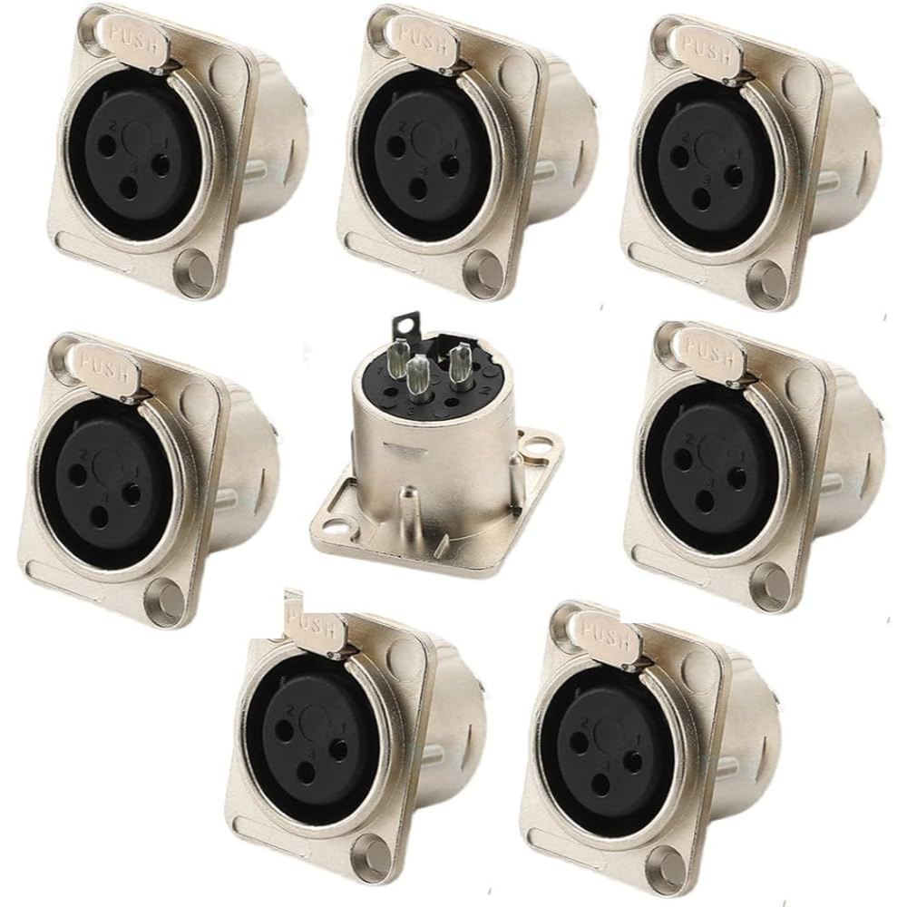 SOKET XLR BETINA KORKEIN KR053-N ORIGINAL (HARGA 1 PCS)  SOKET XLR FEMALE SILVER / SOKET CANON BETIN