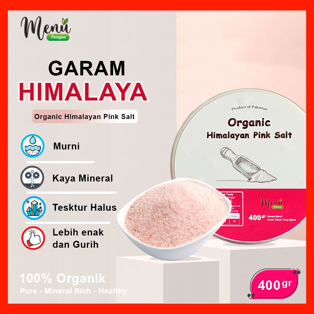 

Himalayan Salt / Garam Himalaya 400gr - Menu Pangan Garam Pink Himalaya