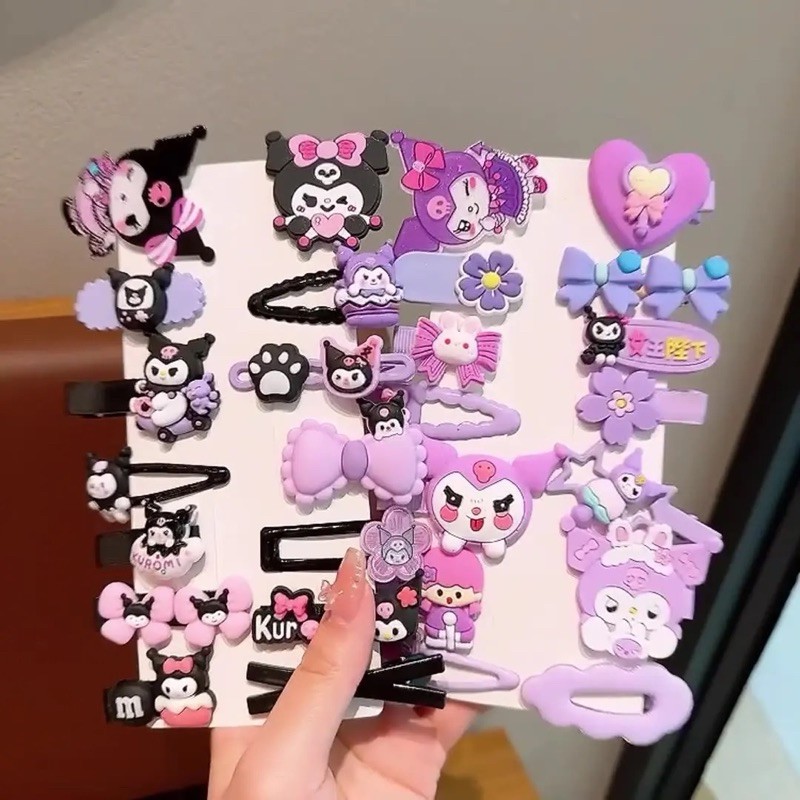 Jepit Rambut Anak Kuromi isi14/Jepit Rambut Anak Set