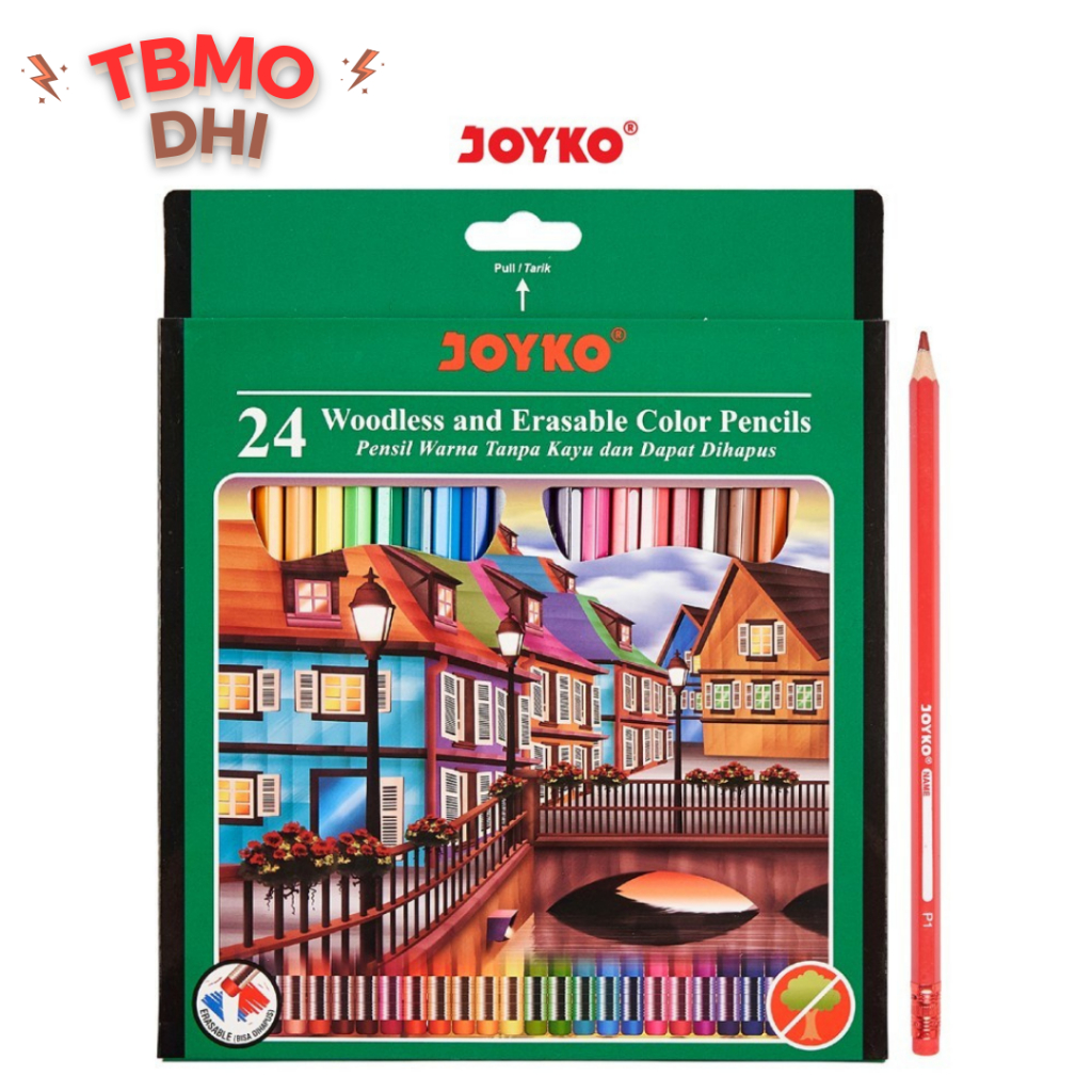 

TBMO Pensil Warna Joyko CP-115 24 Warna Bisa di Hapus / Pensil Warna Joyko 24 Warna Erasable CP-115
