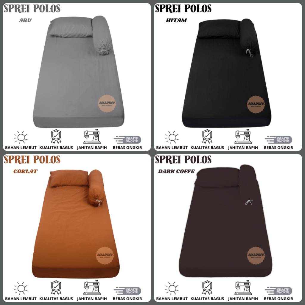 Sprei Polos Aesthetic 90x200 100x200 120x200 160x200 Sprei Polos Ala Korea Tinggi 25 30cm