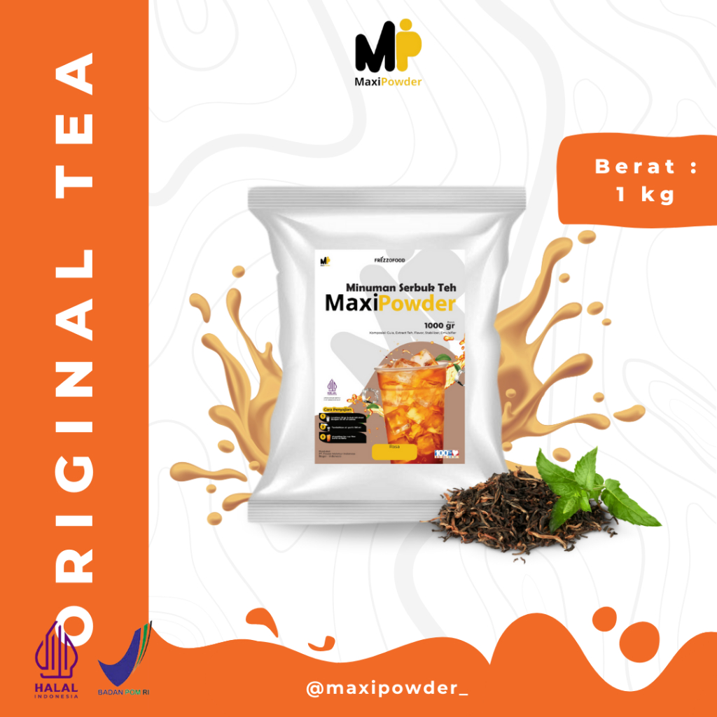 

Bubuk Minuman Rasa Original Tea 1kg / Minuman Kekinian Original Tea Termurah / MaxiPowder