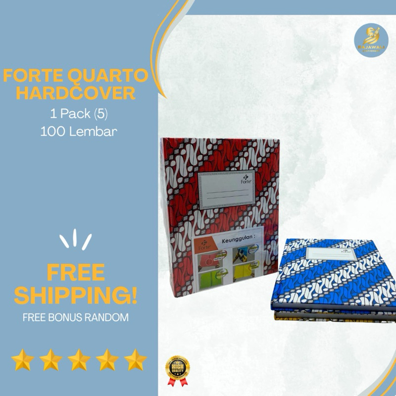 

Forte Quarto HardCover 1 Pack (5) 100 Lembar Harga Terjangkau | Free Bonus Random!!