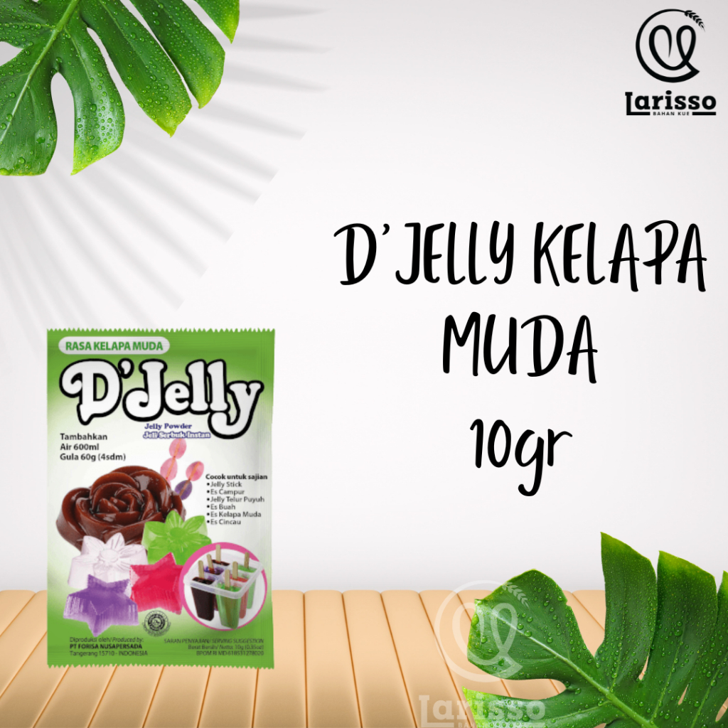 FORISA D'JELLY JELLY POWDER 10GR RASA KELAPA MUDA