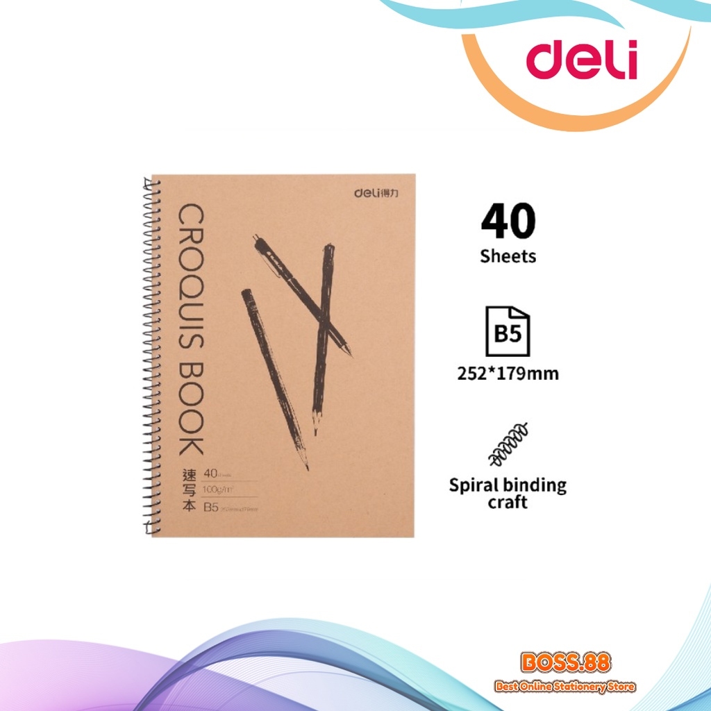 

SKETCH BOOK / BUKU SKETSA DELI B5 7697 (1 PCS)