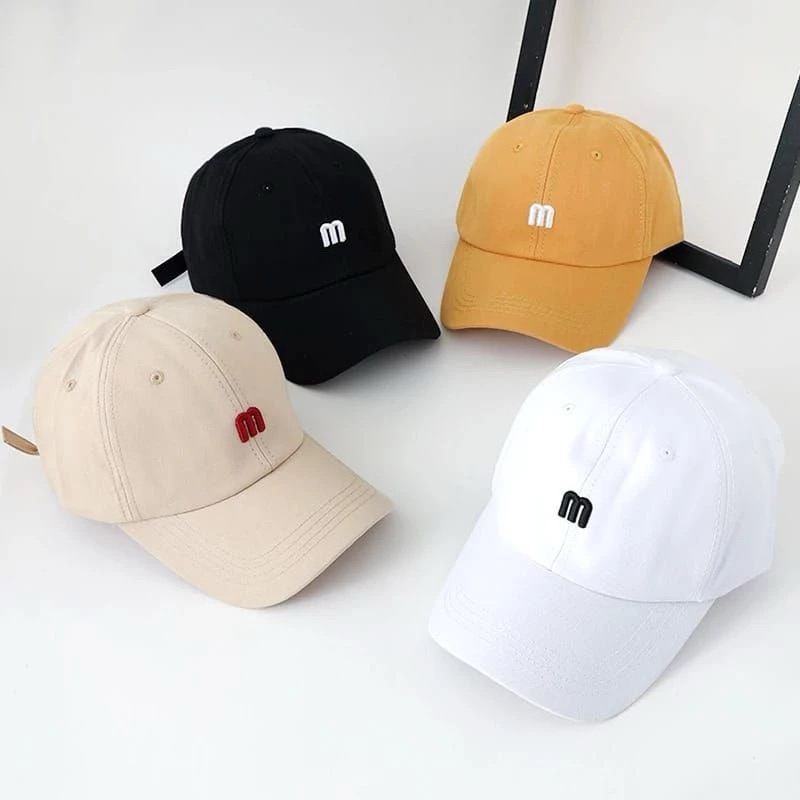Topi M  Baseball pria wanita dewasa bordir huruf M
