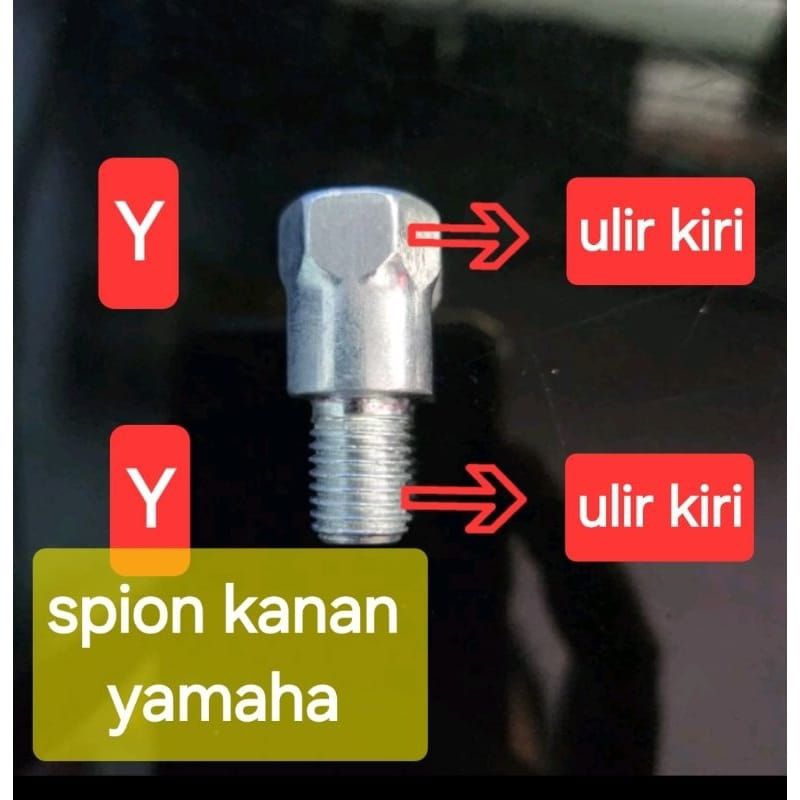 baut adaptor peninggi spion motor yamaha-yamaha ( ulir ke kiri)
