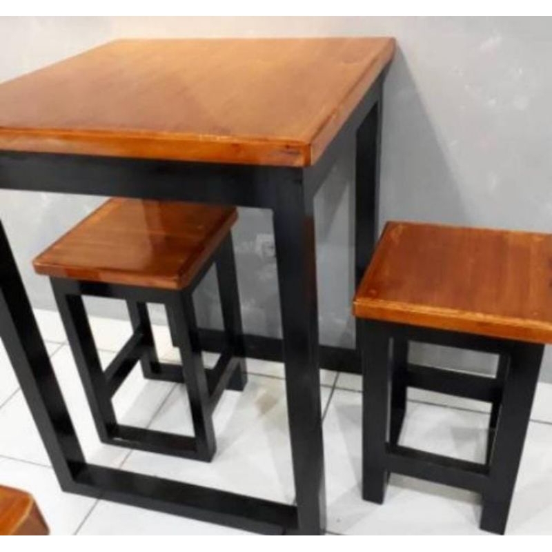 meja makan & 2 kursi