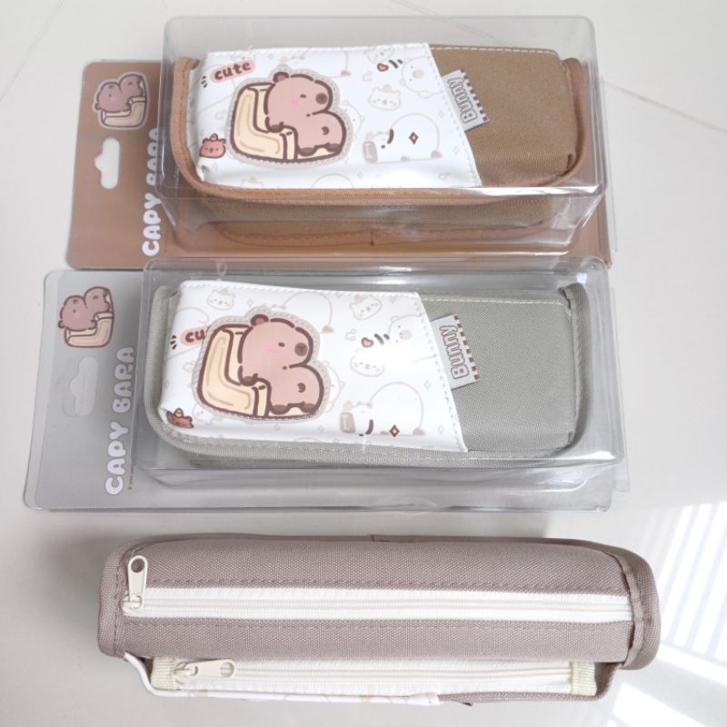 

Kotak pensil case canvas 2 ruang premium CAPYBARA