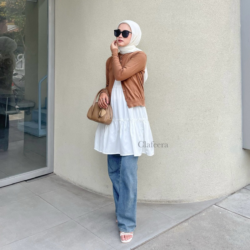 Midi dress || mini dress || dress rempel || dress over jeans || dress korea