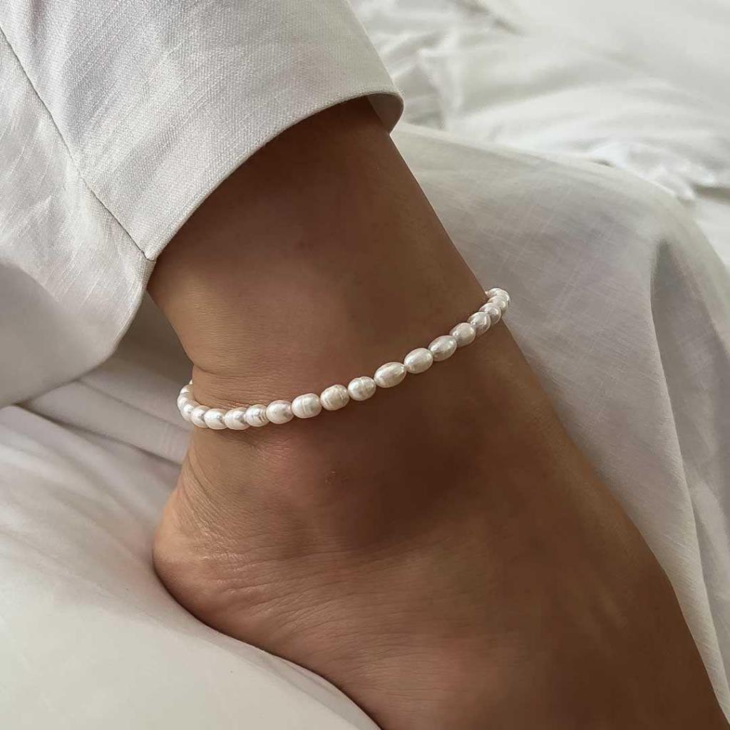 GELANG KAKI GELANG TANGAN MUTIARA BABY PEARL LOMBOK PERHIASAN WANITA UNIK GELANG MUTIARA