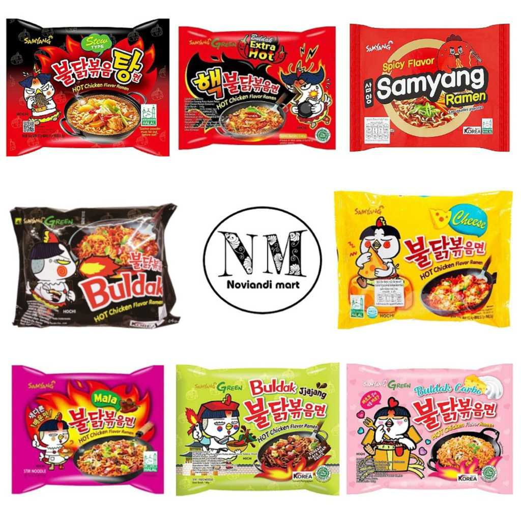 

MIE SAMYANG SEMUA VARIAN HOT CHICKEN BULDAK RAMEN (MIE INSTAN KOREA)