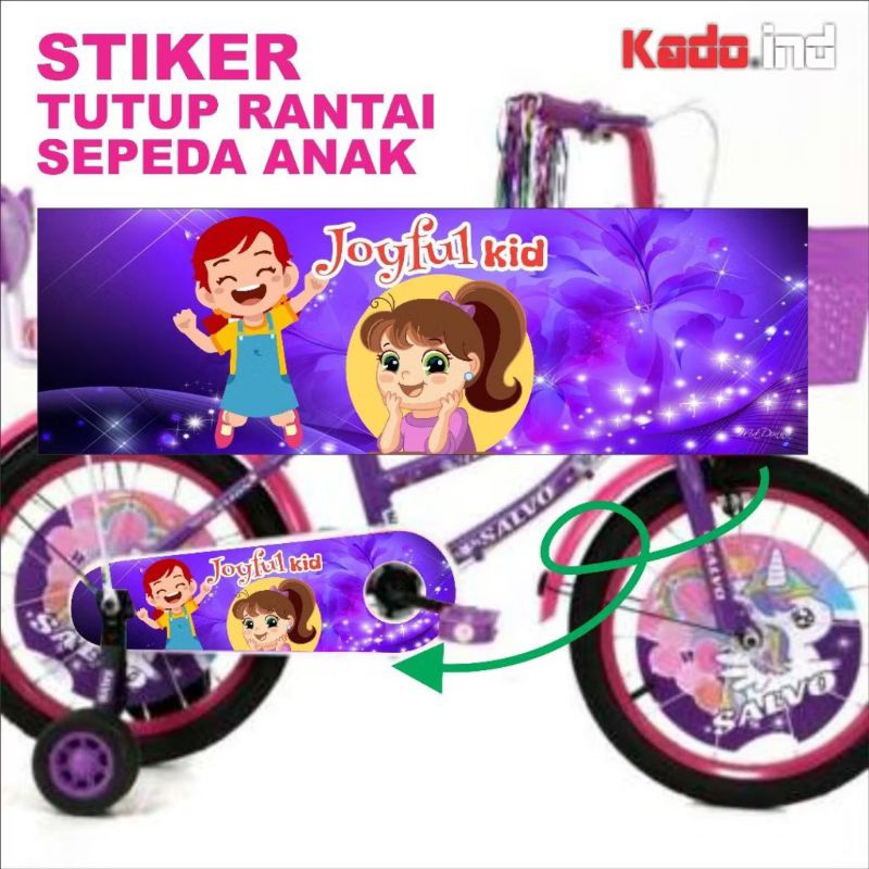 sticker penutup sepeda anak