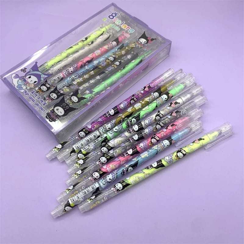 

V2_GEL PEN HIGH GLOSS 8 COLORS MOTIF KUROMI / PULPEN GEL GLOSY KUROMI