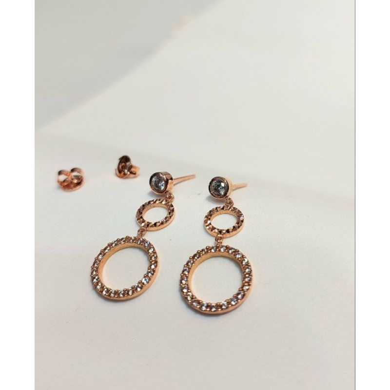 Anting Giwang Emas Zircon 2.99 Gram 17K 750 (AH170)