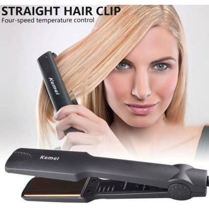 Alat catok rambut KEMEI / Kemei Catok Rambut Hair Straightener Ceramic Heating Plate