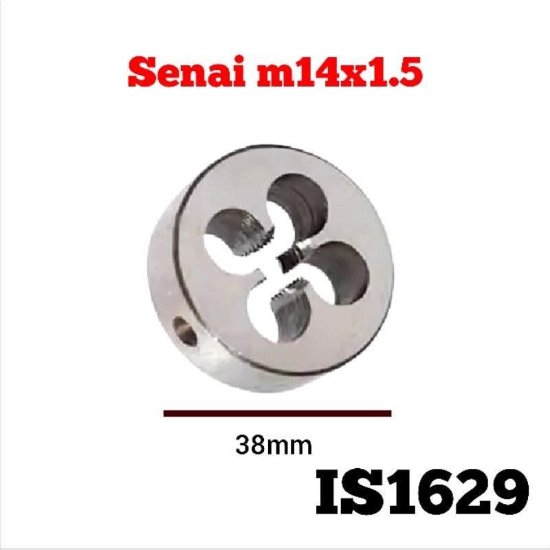 1pcs mata senai snai snei senei m14x1.5 baut 19 otomotif kasar round die tap lebar 38mm