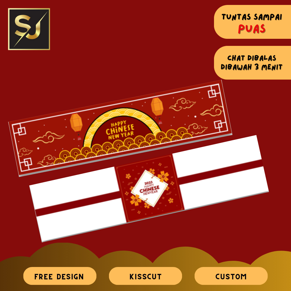 

Paperbelt Edisi Imlek Chinese New Year Tahun Baru China Paper Sleeve Belt Packaging Murah Sangjaya