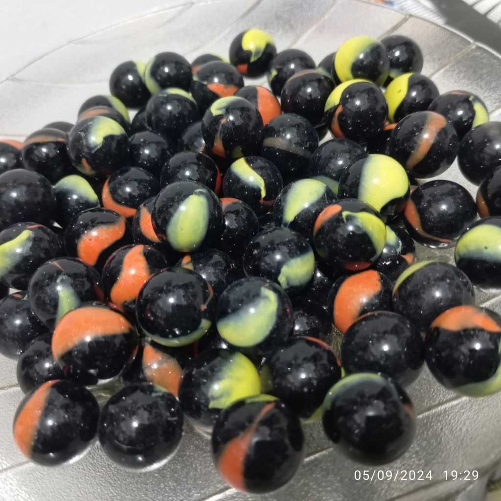 KELERENG GUNDU HITAM POLET ISI 100 Pcs