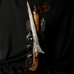 Keris Tilam Sari Pamor Udan Mas Tiban Meteor Tangguh HB V Garap Dalem Keraton