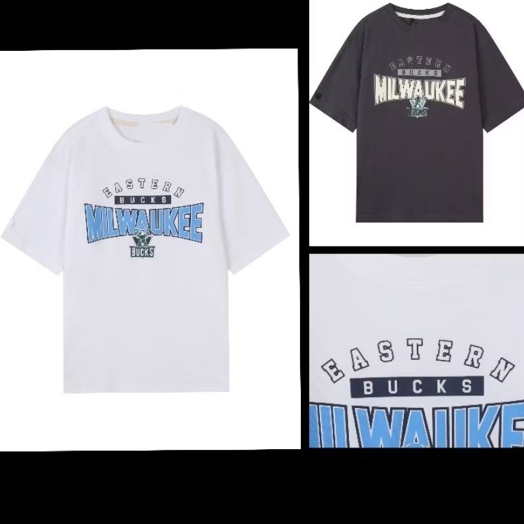 Kaos Unisex NBA Milwaukee Bucks Original Kaos Katun