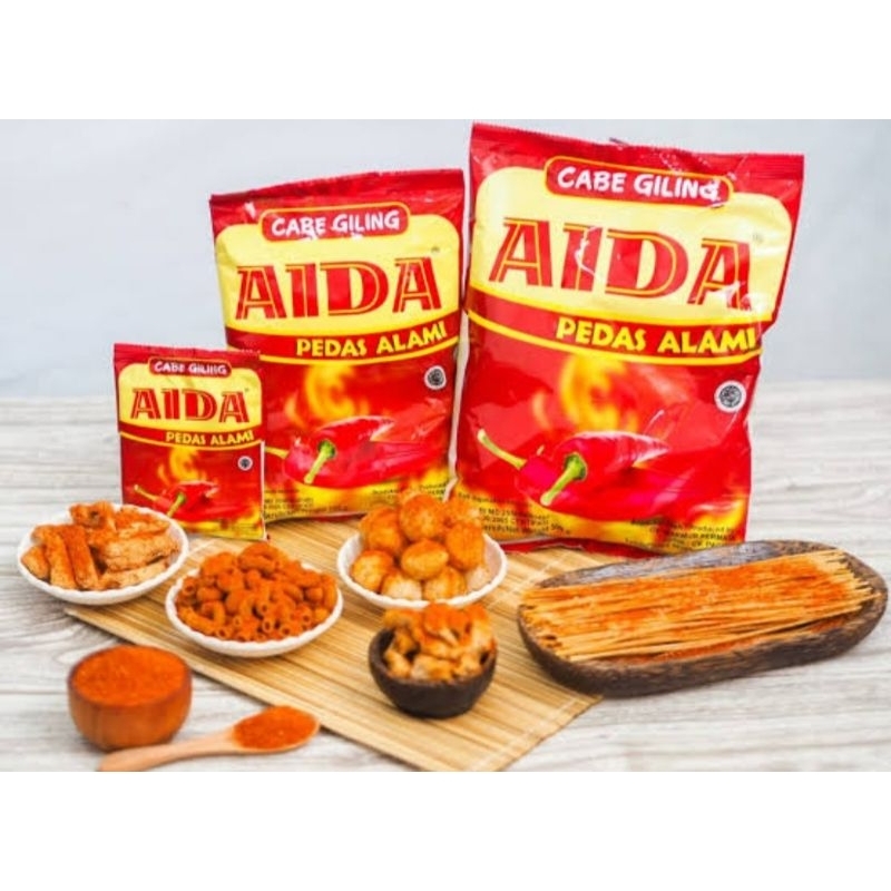 

BUMBU AIDA CABE GILING CABE BUBUK PEDAS ASLI HALAL 25g