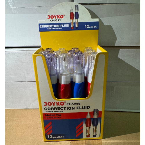 

(1 LUSIN / 12 PCS) Correction Fluid Cairan Koreksi Penghapus Cair Joyko CF-S222