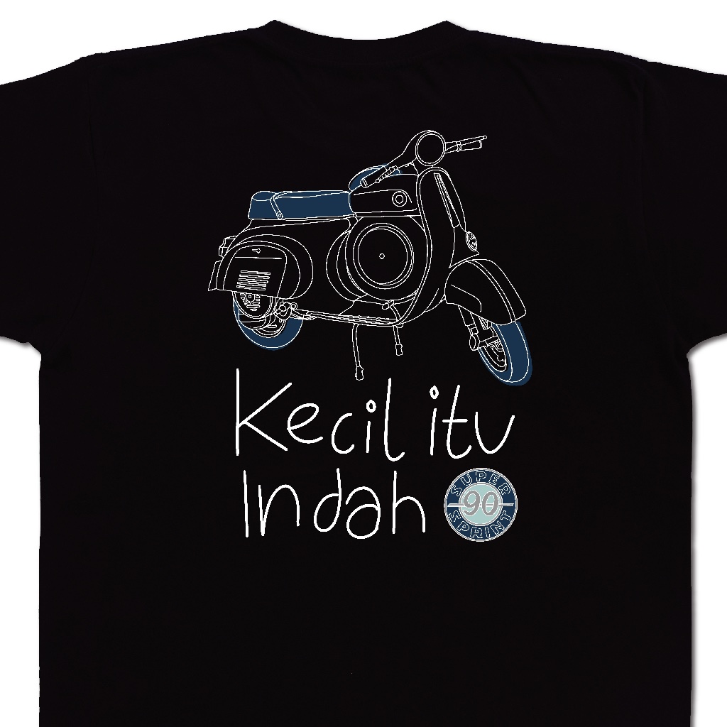 kaos cotton combad Vespa SS 90 Premium 24"s / t-shirt vespa classic/ Kecil itu Indah