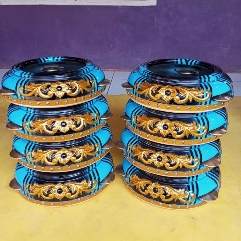 Rebana hadroh terbang jepara,  ukur 30cm motif ukir