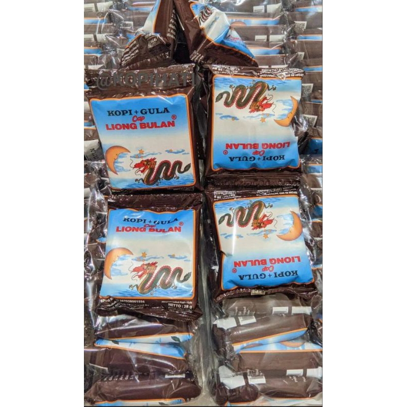 

Kopi Liong Bulan Plus Gula 1 pack isi ( 20 sachet )