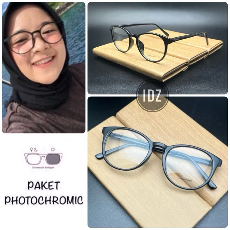frame kacamata TH classical kacamata fashion pria wanita kacamata minus anti radiasi photochromic