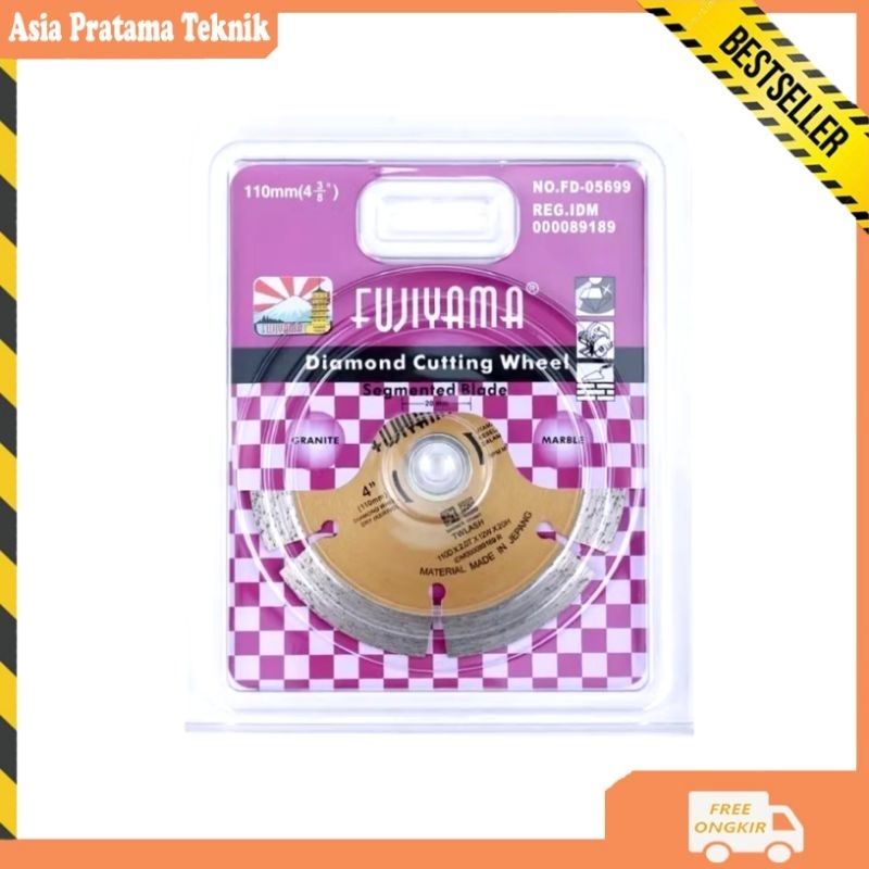 DIAMOND WHEEL FUJIYAMA 4" Kering-Mata Pisau Potong Granit