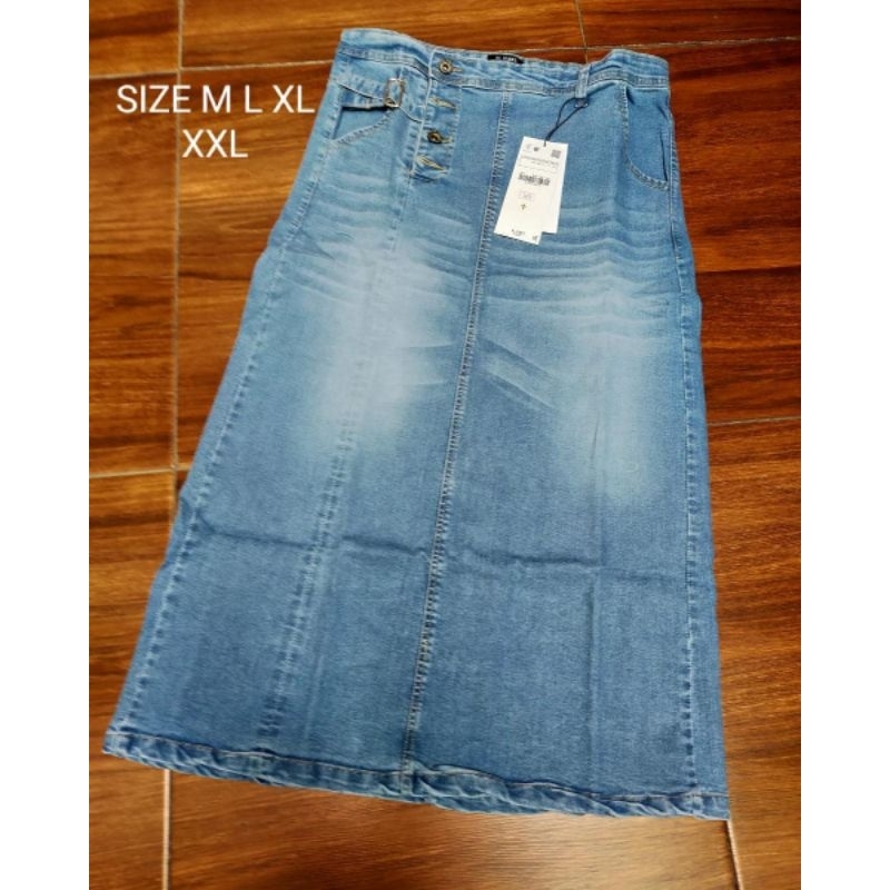 Cod // Rok Jeans Kekinian 2022 // Rok Sctret Panjang // Rok Wanita Span
