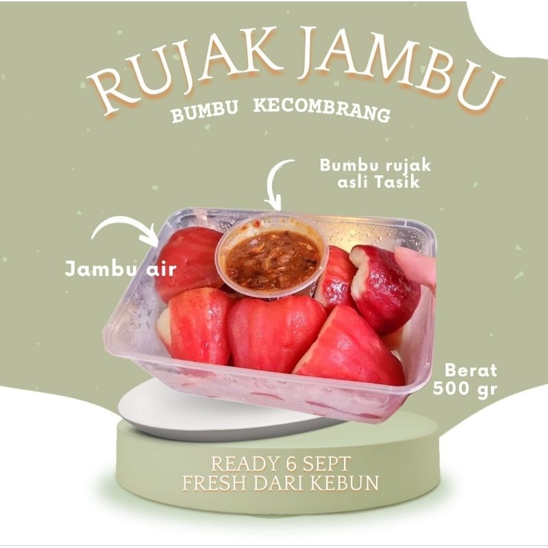 

Rujak Jambu Bumbu Kecombrang asli Tasik Fresh Segar